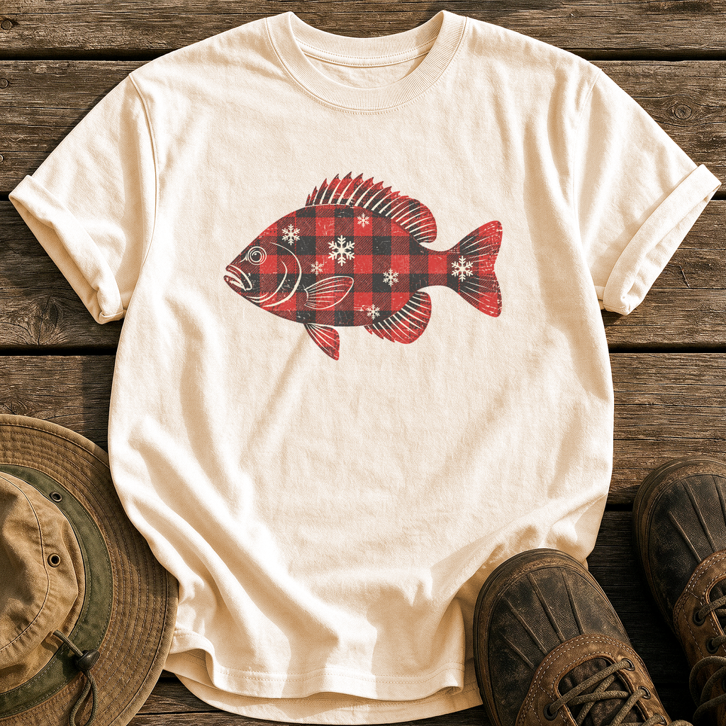Flannel Bluegill tee - Ivory - front