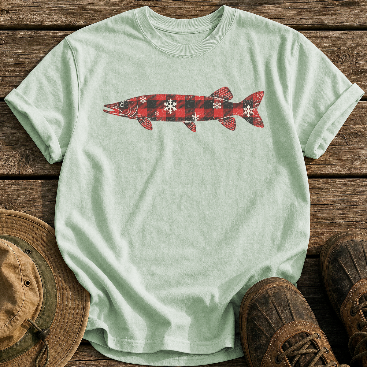Flannel Pike tee - Bay - front