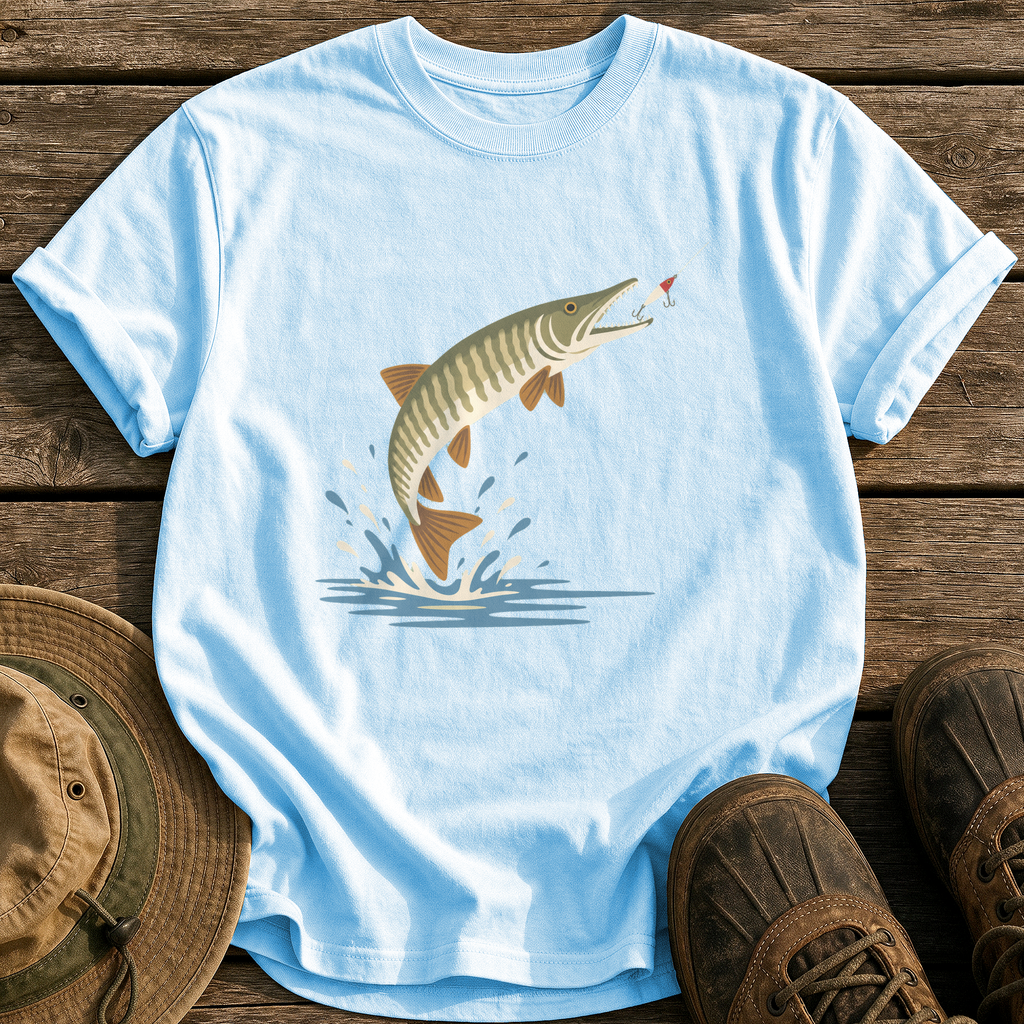 Mid-Century Musky tee - Chambray - front