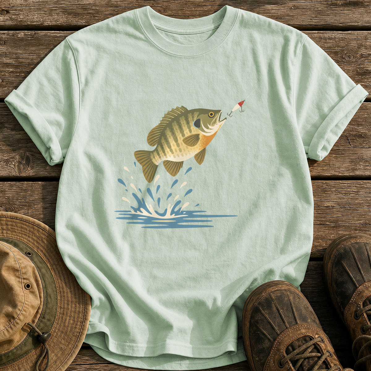 Mid-Century Bluegill tee - Bay - front