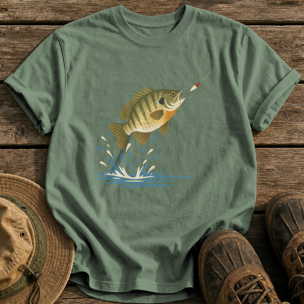 Mid-Century Bluegill tee - Moss - front