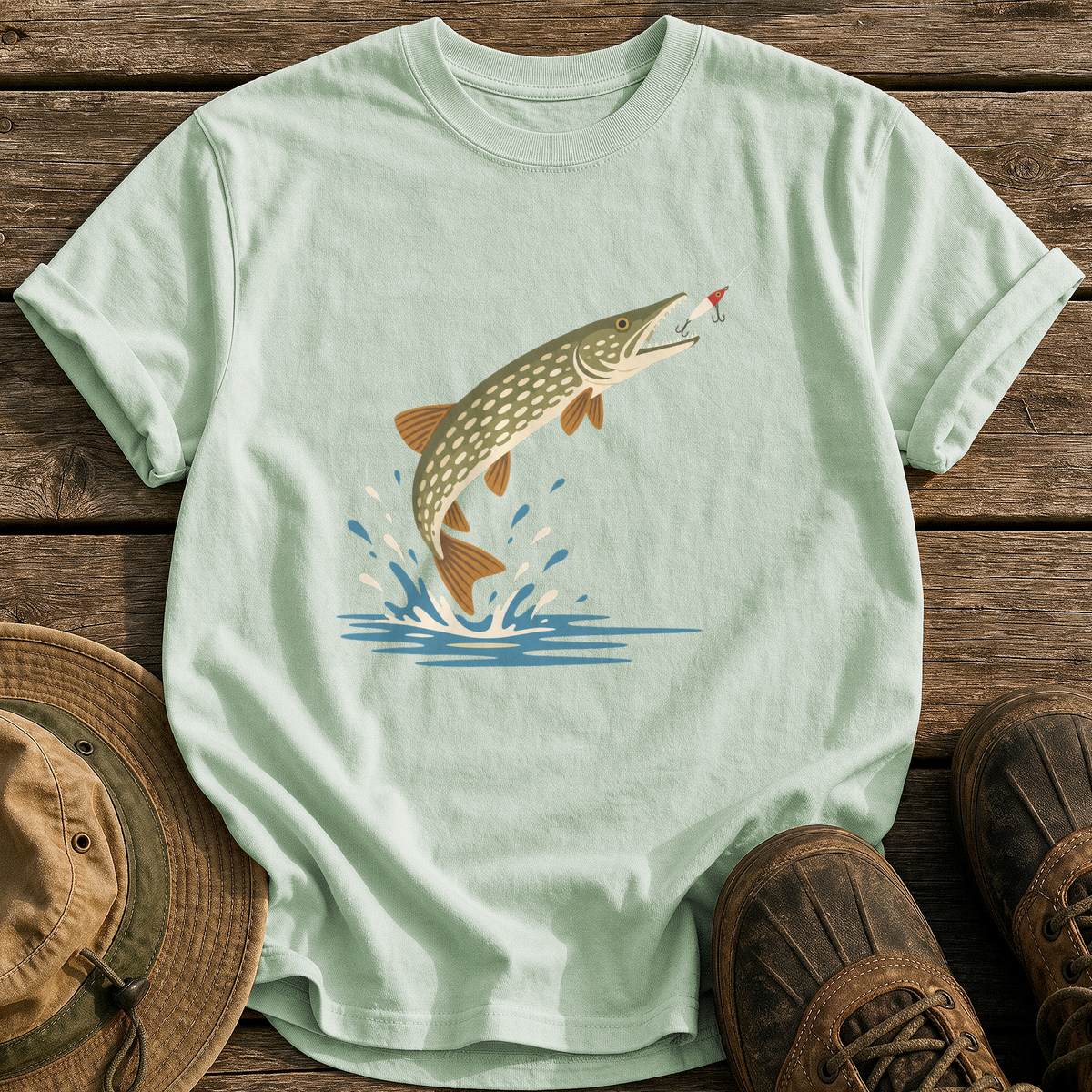 Mid-Century Pike tee - Bay - front