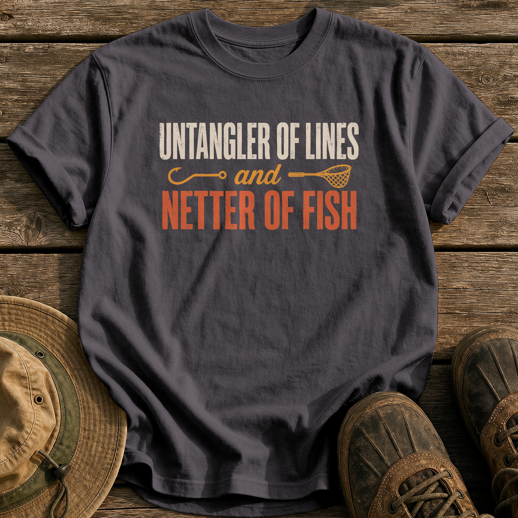 Untangler Of Lines tee - Graphite - front