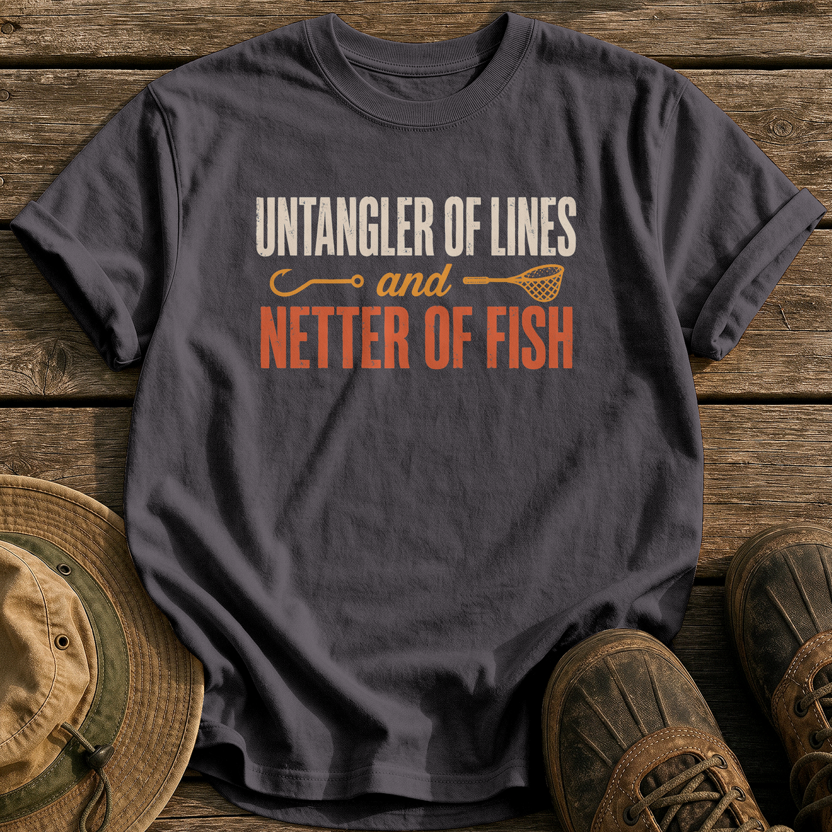 Untangler Of Lines tee - Graphite - front