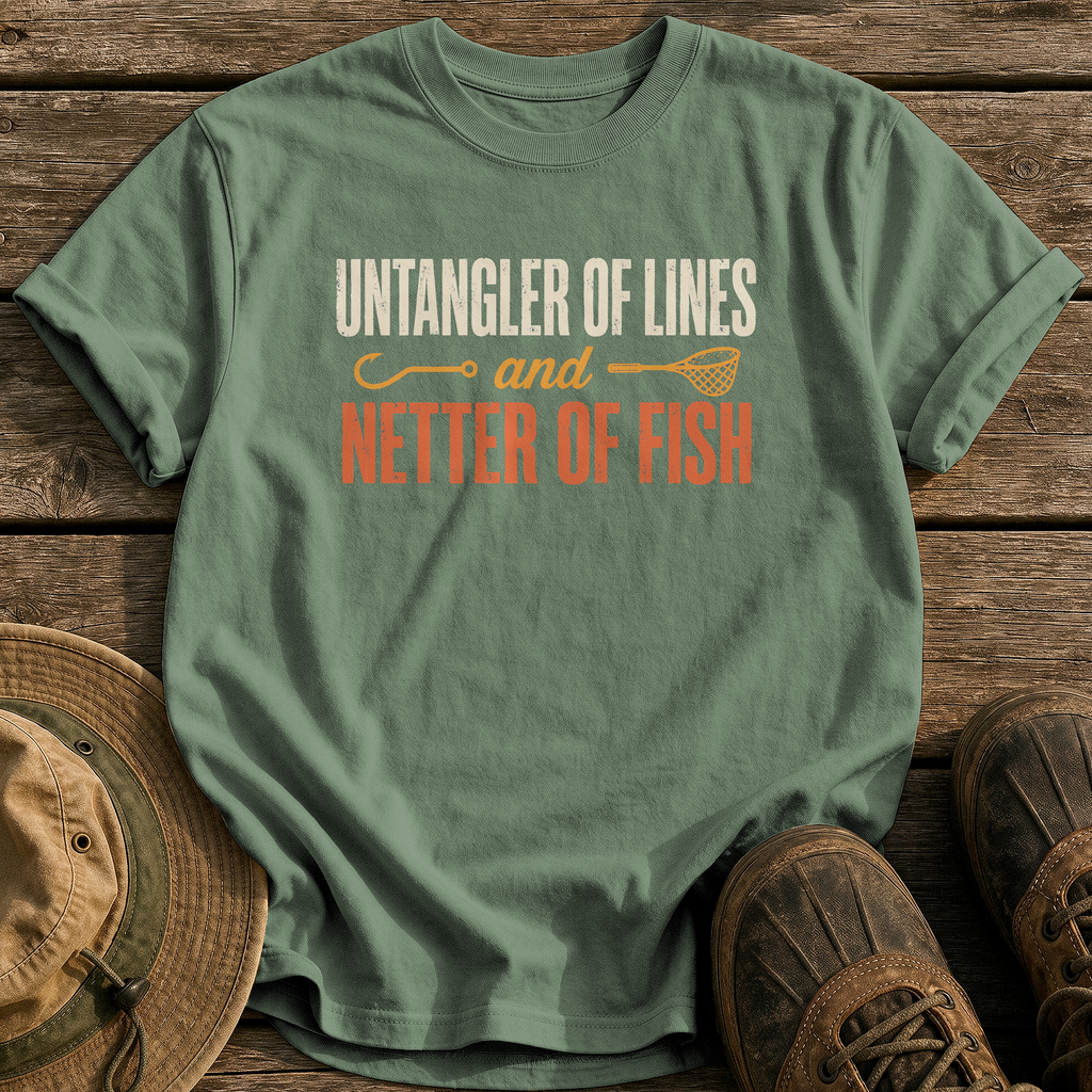 Untangler Of Lines tee - Moss - front