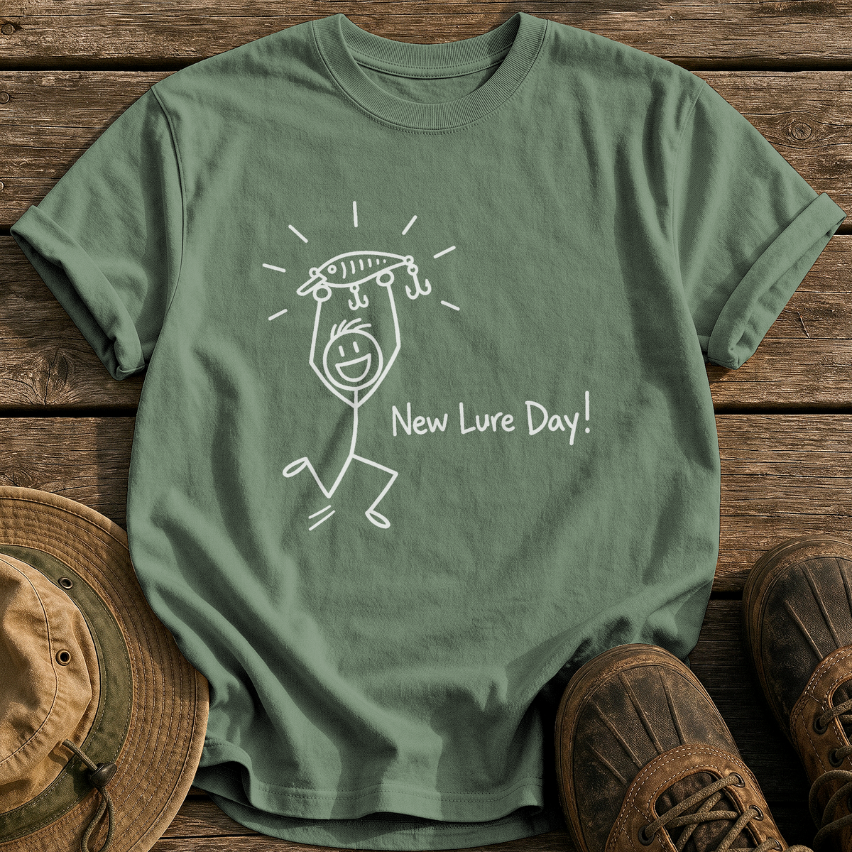 New Lure Day tee - Moss - front