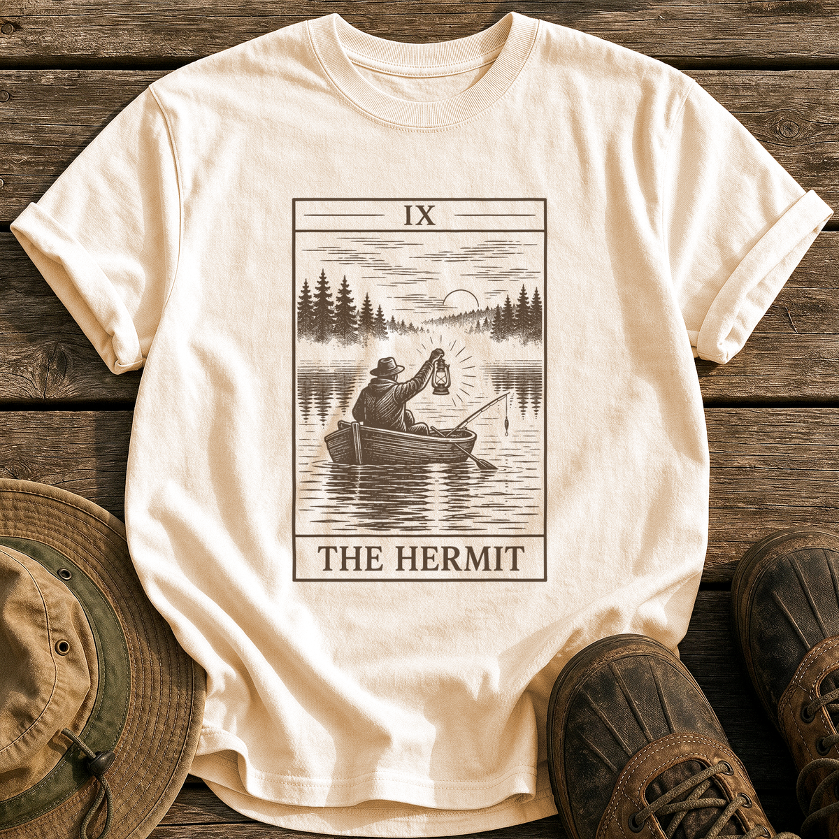 The Hermit tee - Ivory - front