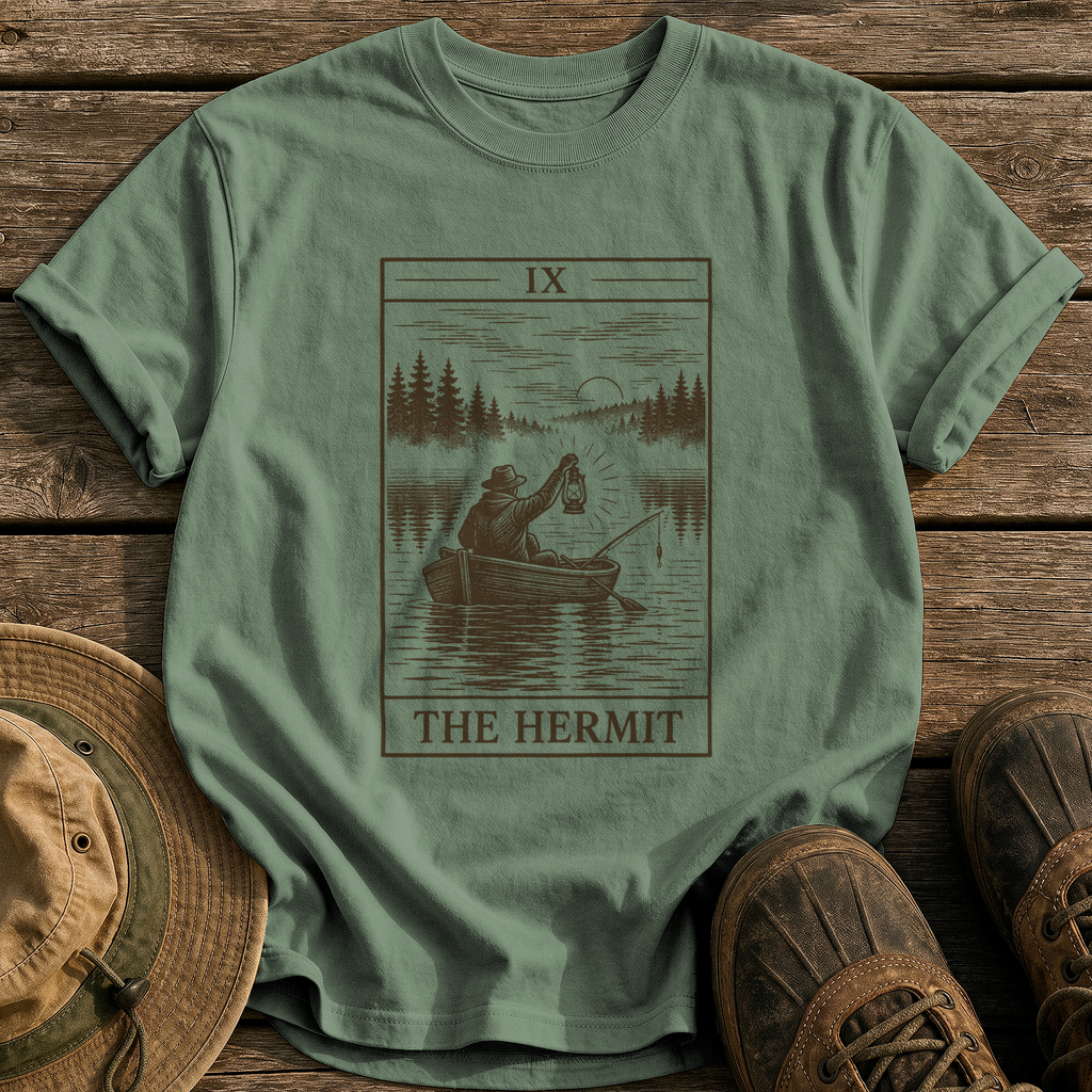 The Hermit tee - Moss - front