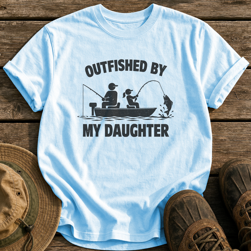 Outfished By My Daughter tee - Chambray - front