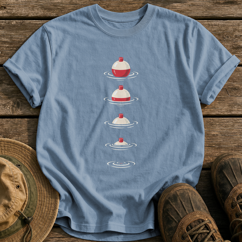 Bobber Phases tee - Blue Jean - front