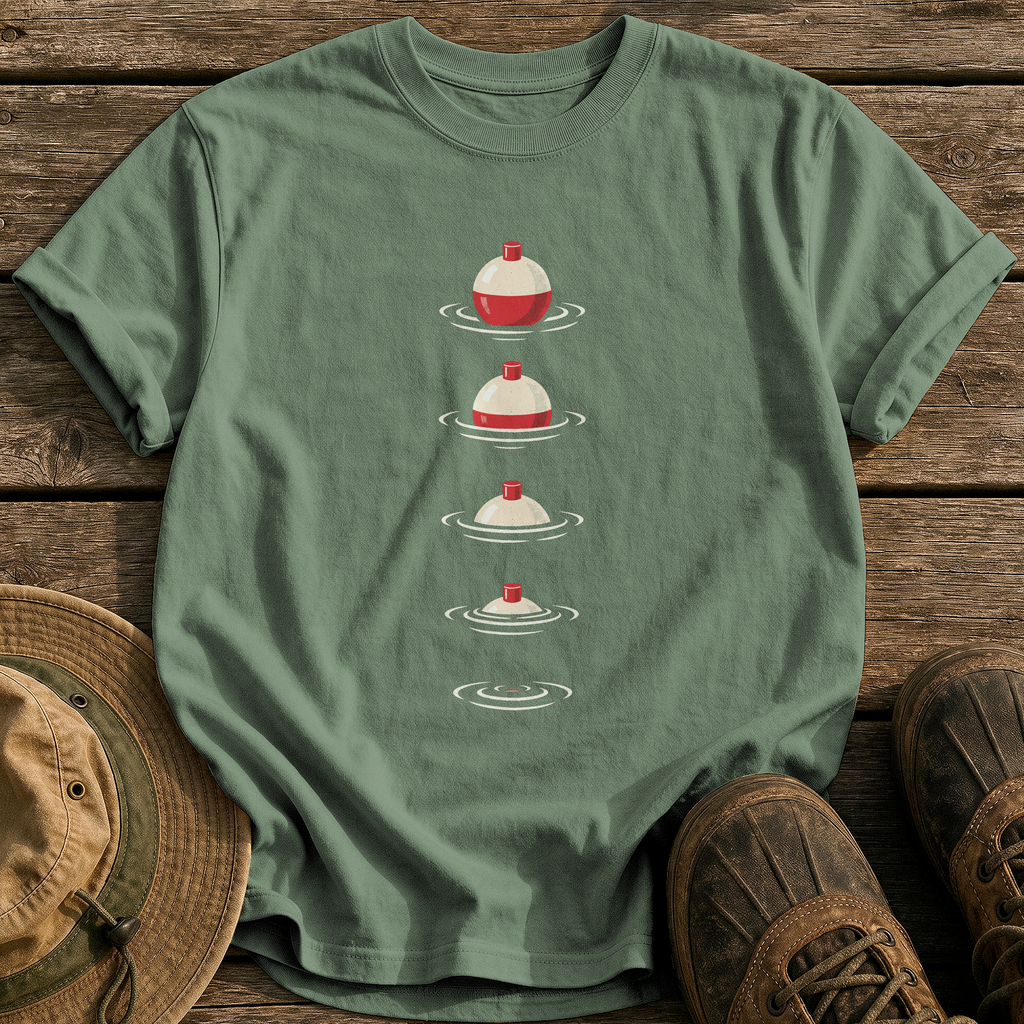 Bobber Phases tee - Moss - front