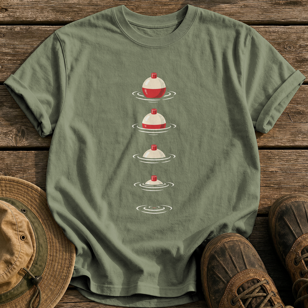Bobber Phases tee - Sage - front