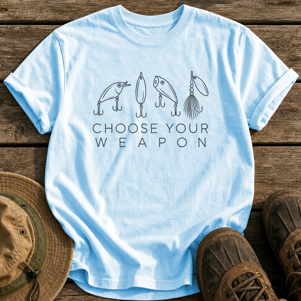 Choose Your Weapon tee - Chambray - front