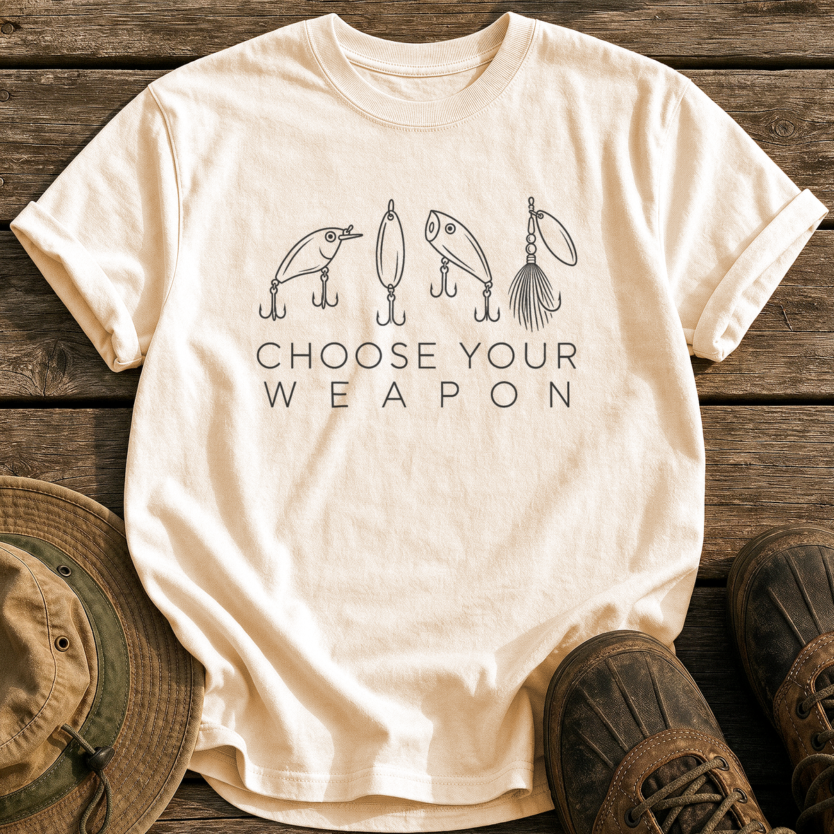 Choose Your Weapon tee - Ivory - front