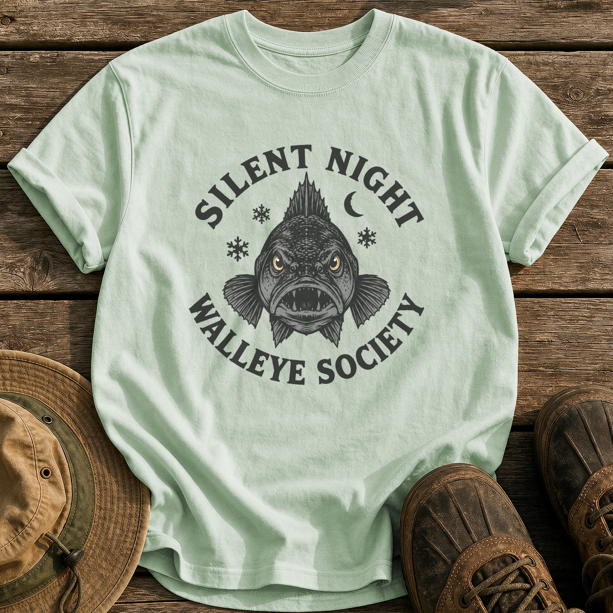 Silent Night Walleye Society tee - Bay - front