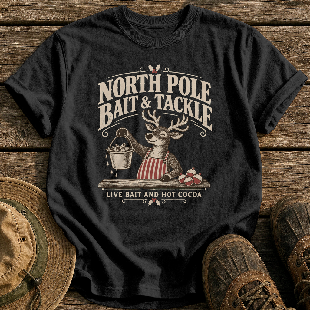 North Pole Bait & Tackle tee - Black - front