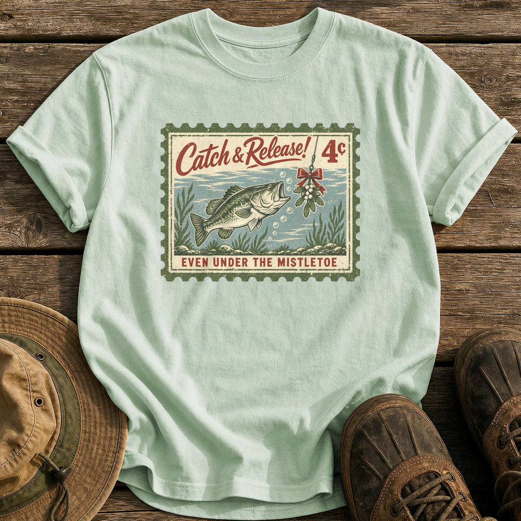 Catch & Release Mistletoe tee - Bay - front