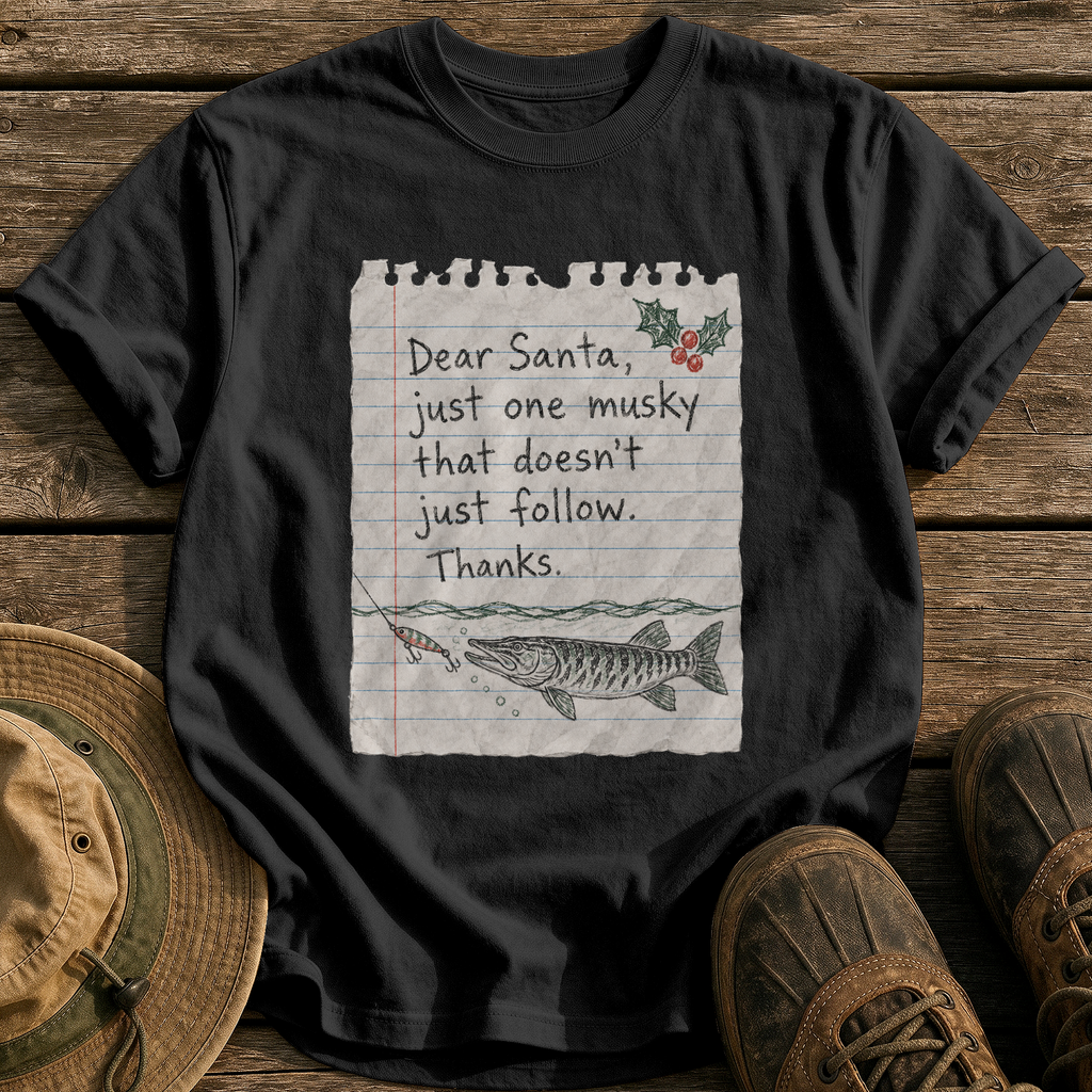 Dear Santa, Just One Musky tee - Black - front