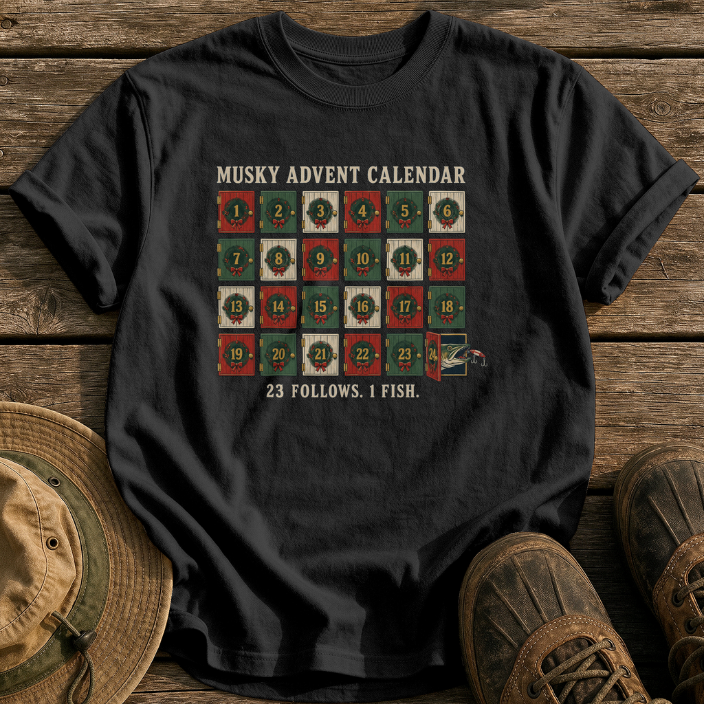 Musky Advent Calendar tee - Black - front