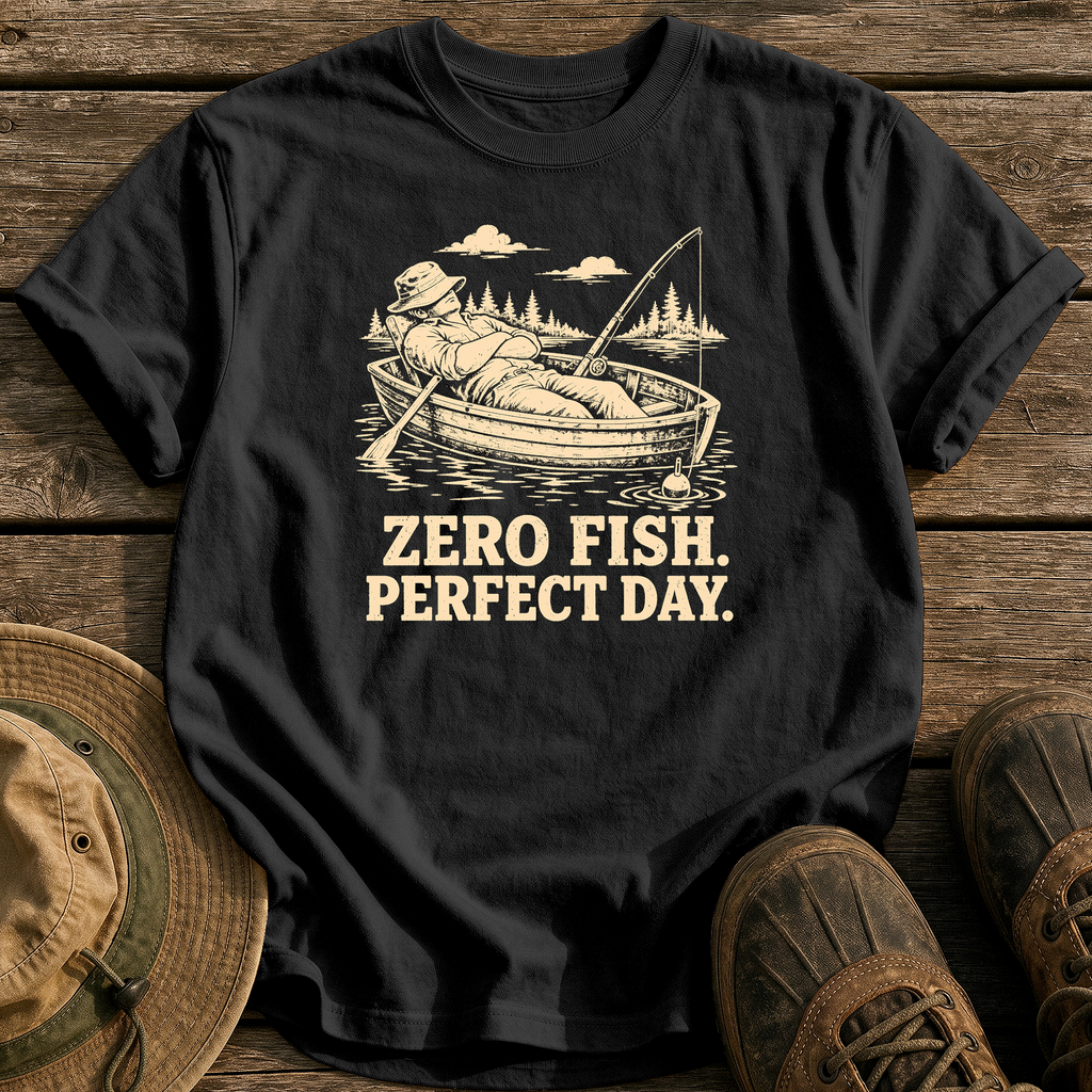 Zero Fish, Perfect Day tee - Black - front