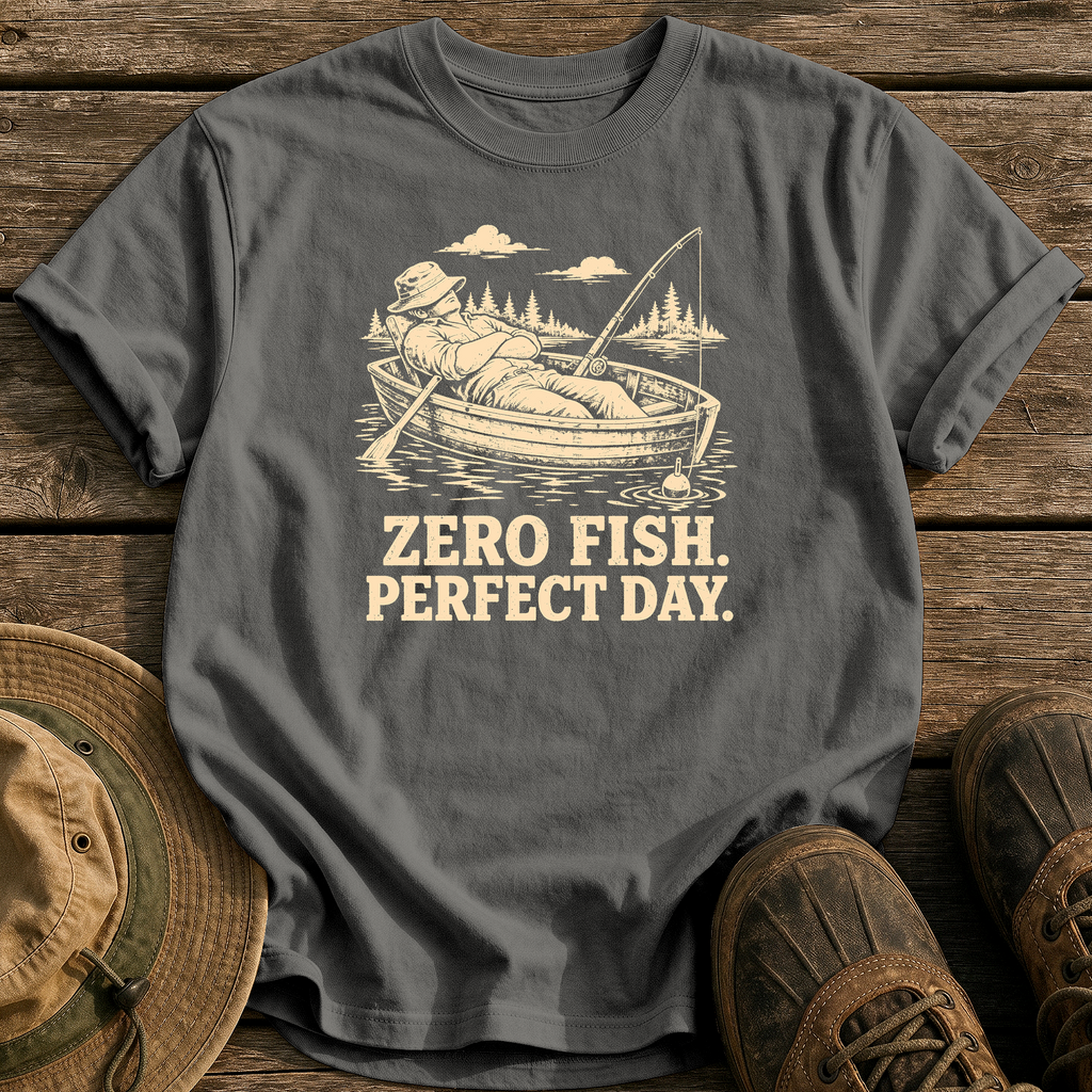 Zero Fish, Perfect Day tee - Pepper - front