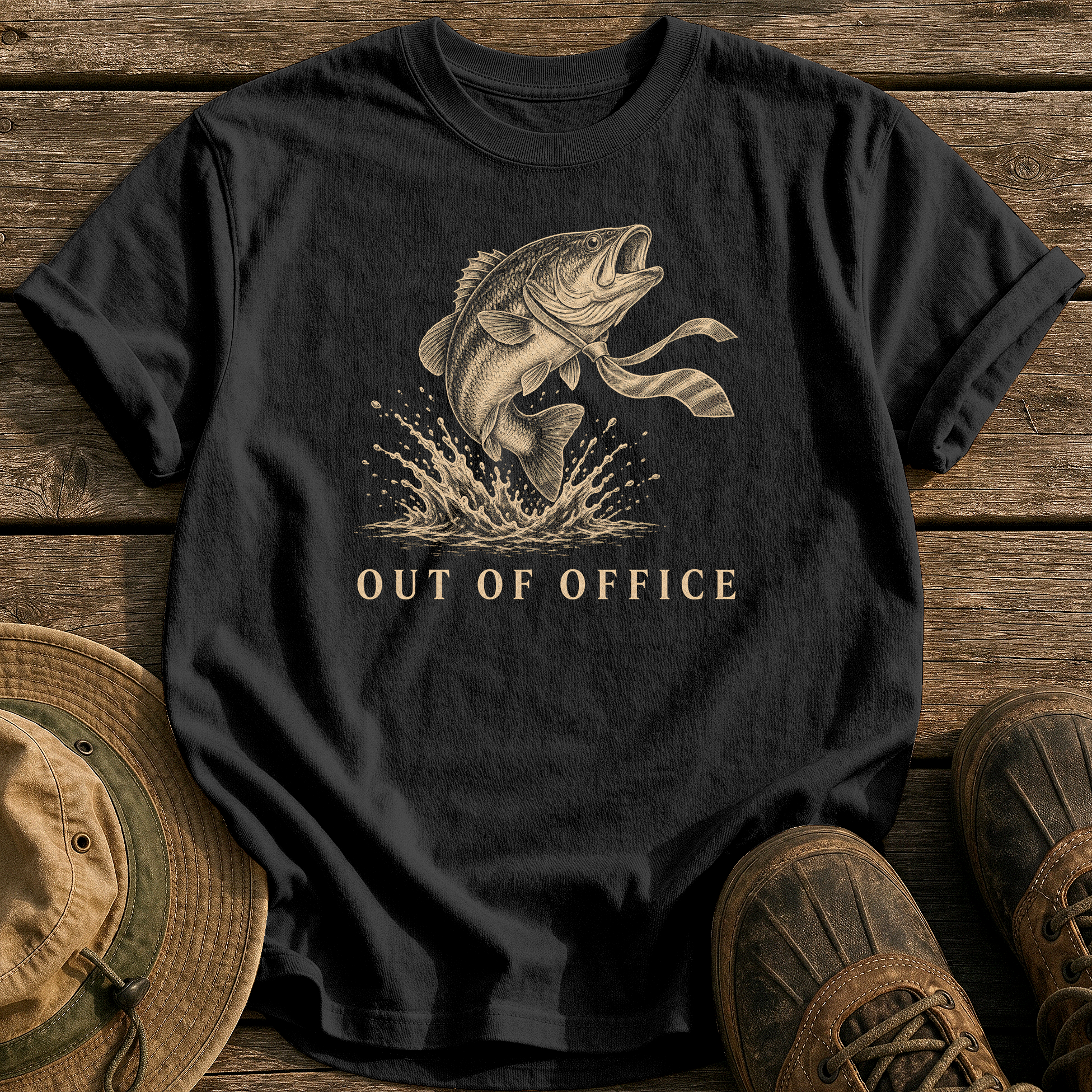 Out of Office tee - Black - front