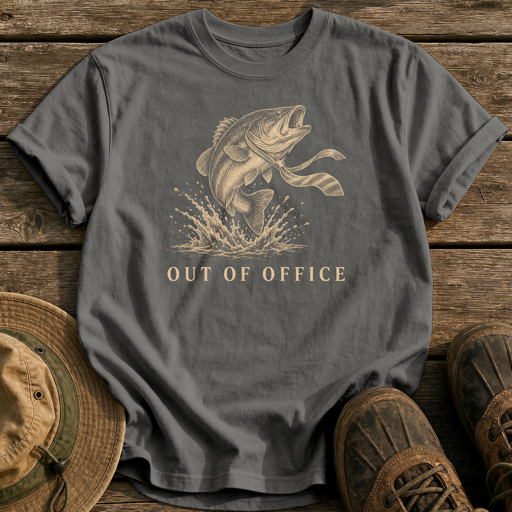 Out of Office tee - Pepper - front