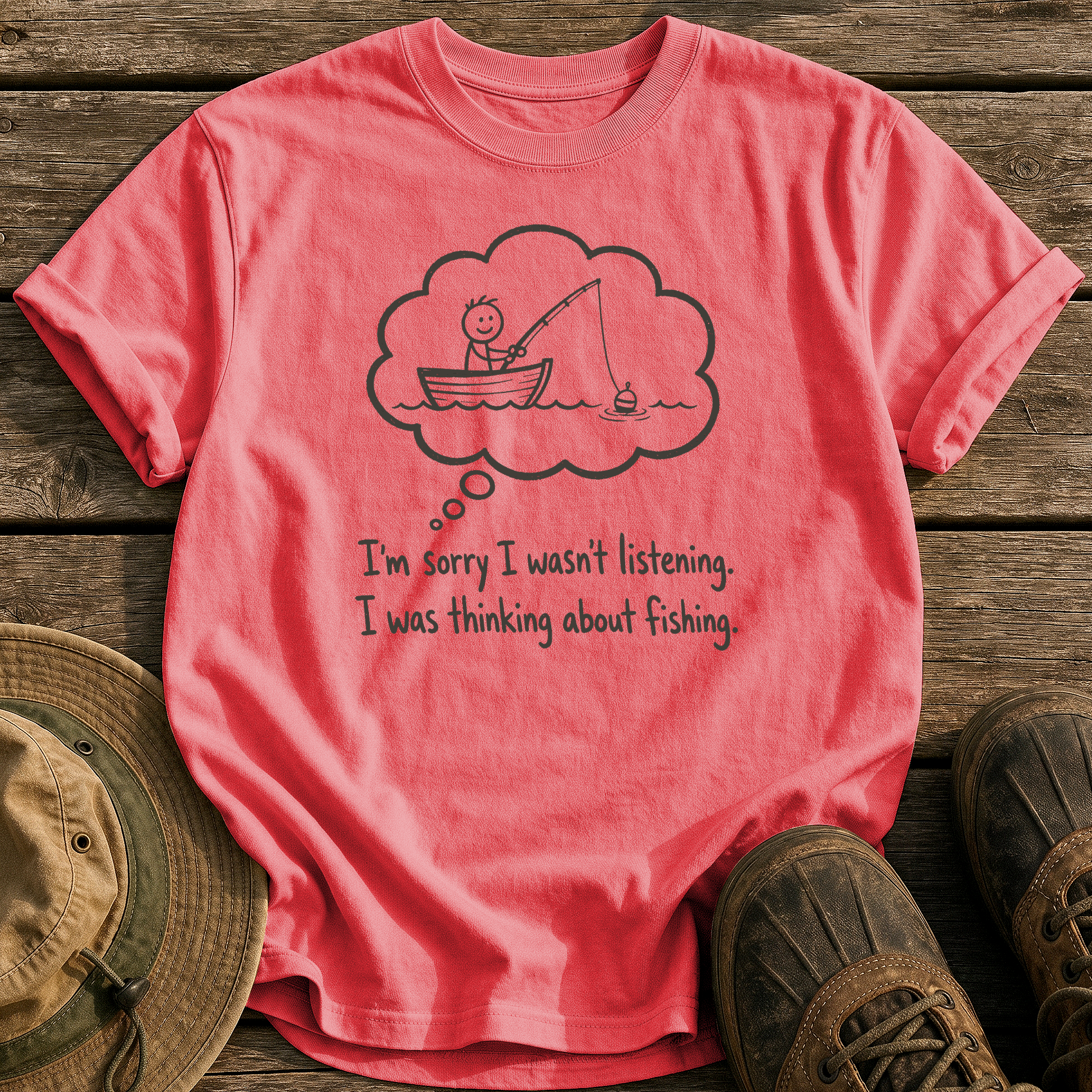 Sorry, I Wasn't Listening tee - Watermelon - front