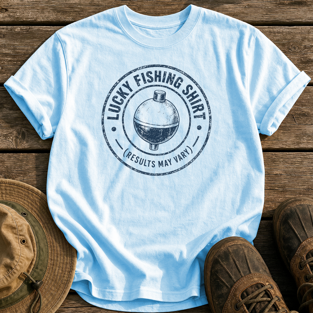 Lucky Fishing Shirt tee - Chambray - front