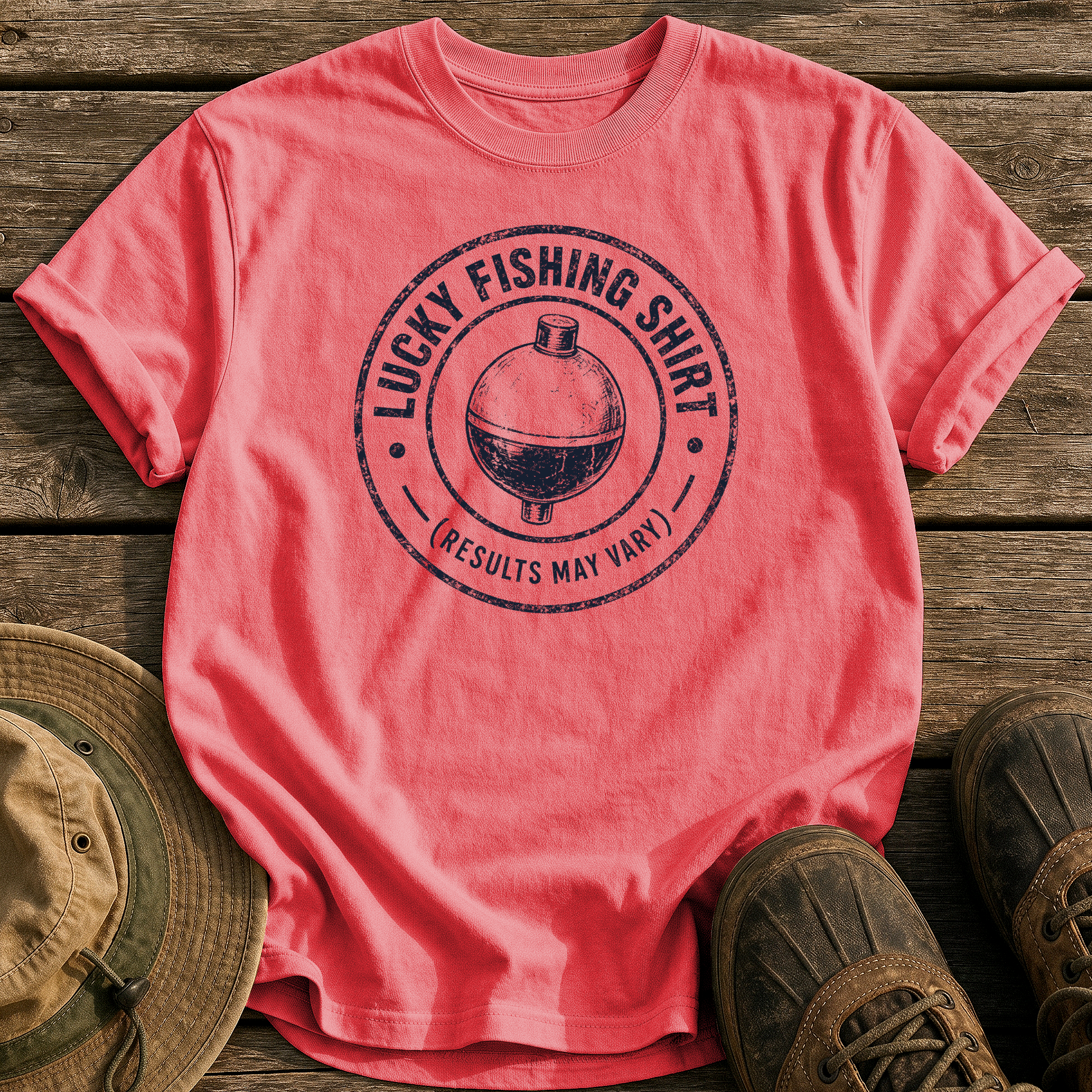 Lucky Fishing Shirt tee - Watermelon - front
