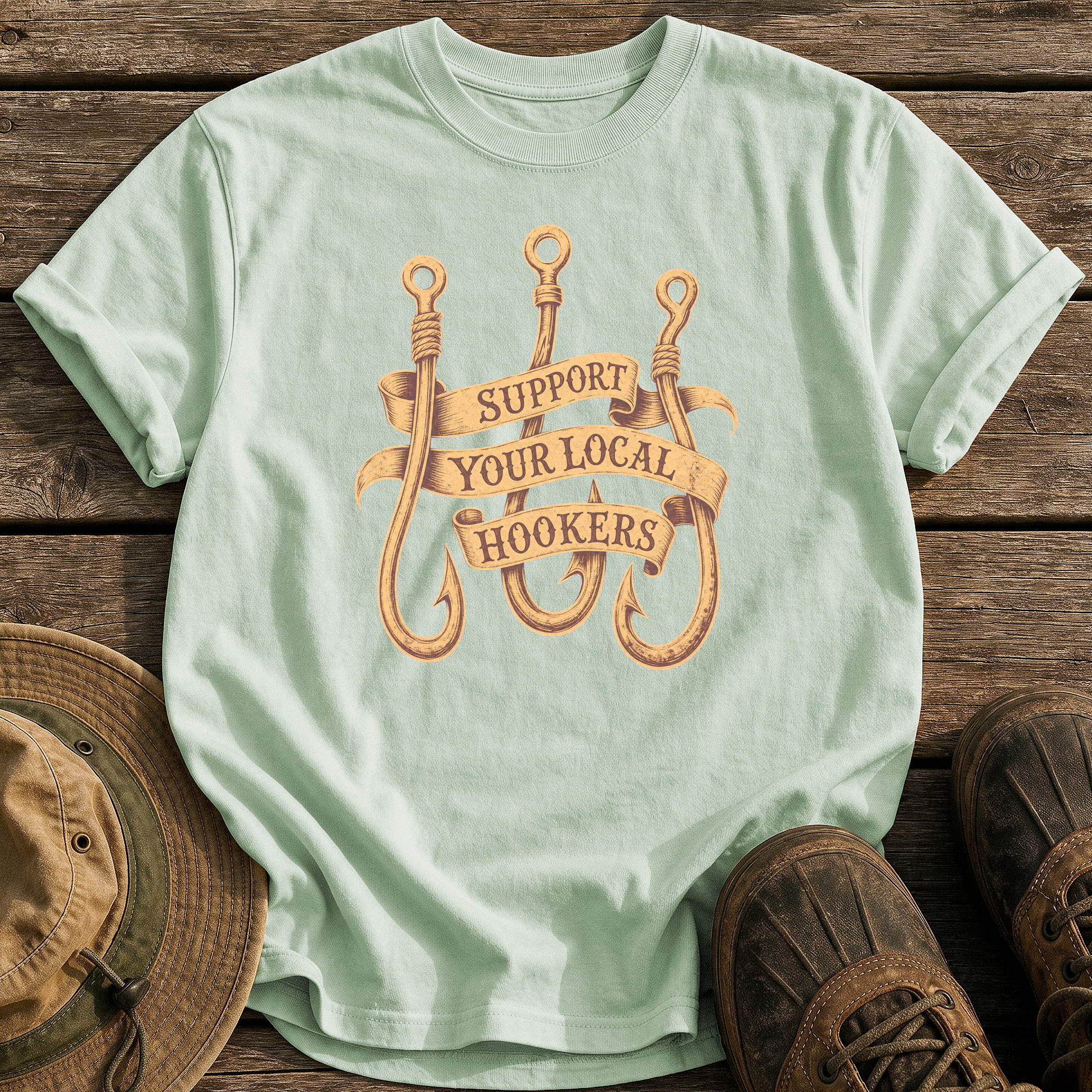 Support Your Local Hookers tee - Bay - front