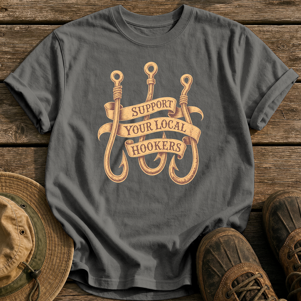 Support Your Local Hookers tee - Pepper - front