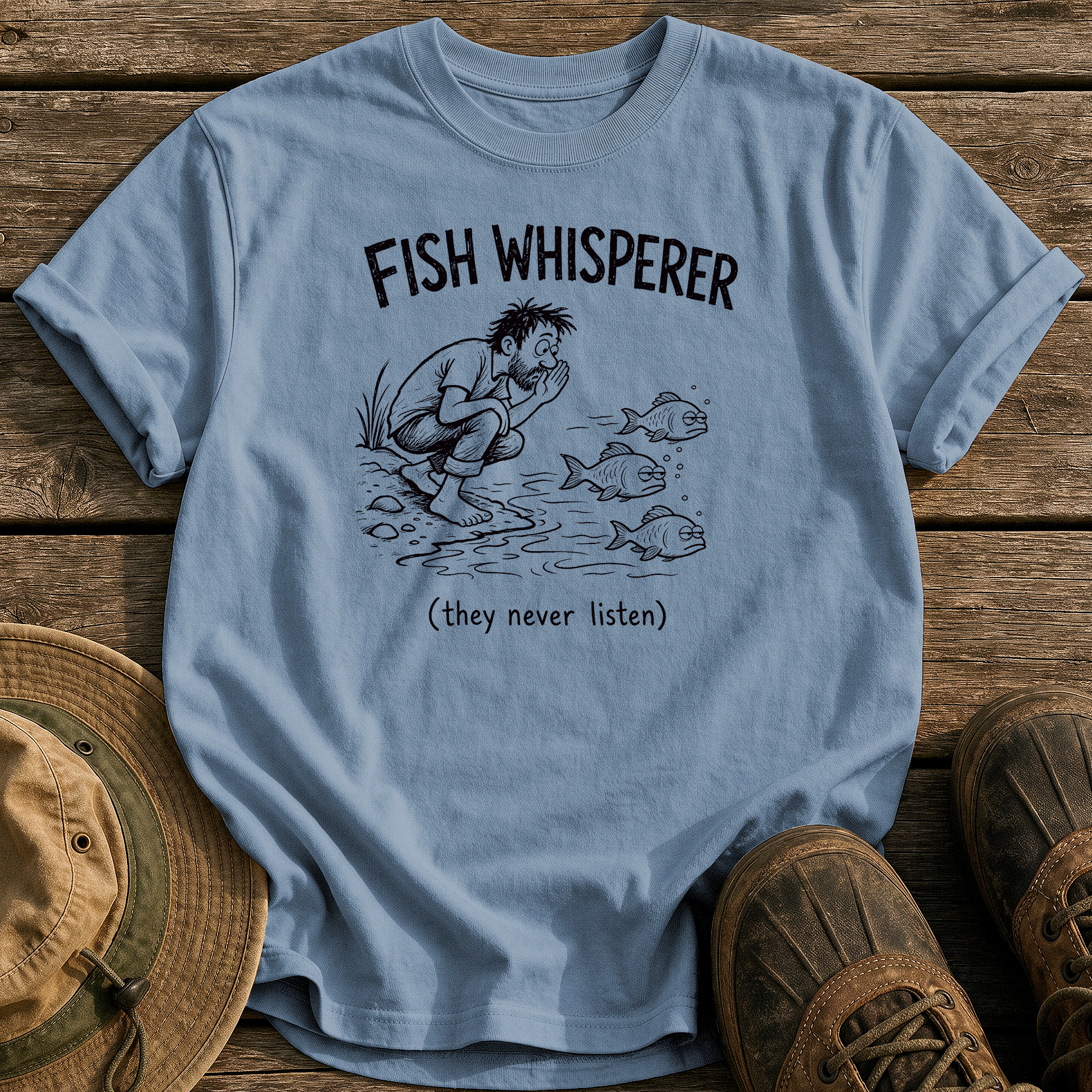 Fish Whisperer tee - Blue Jean - front