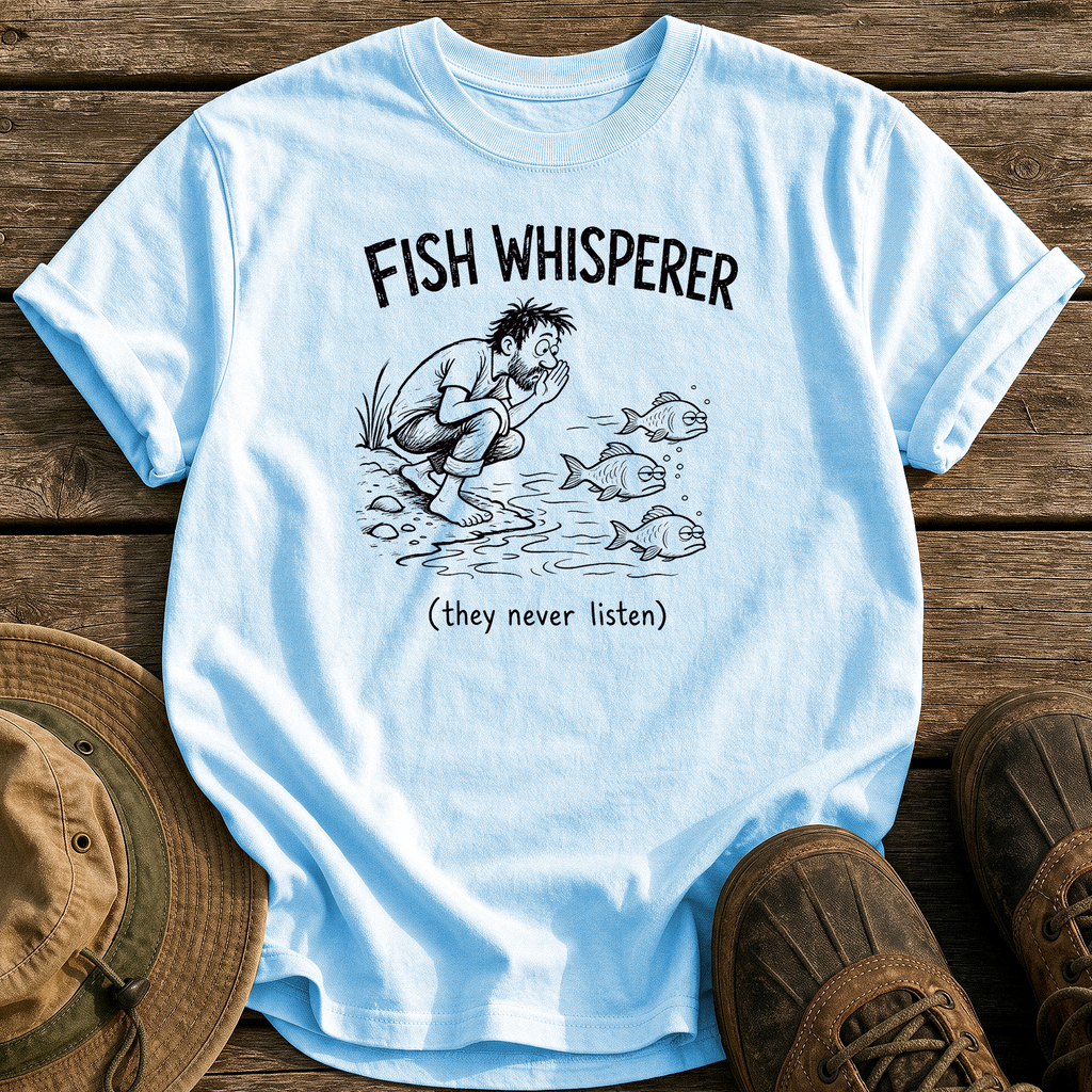 Fish Whisperer tee - Chambray - front