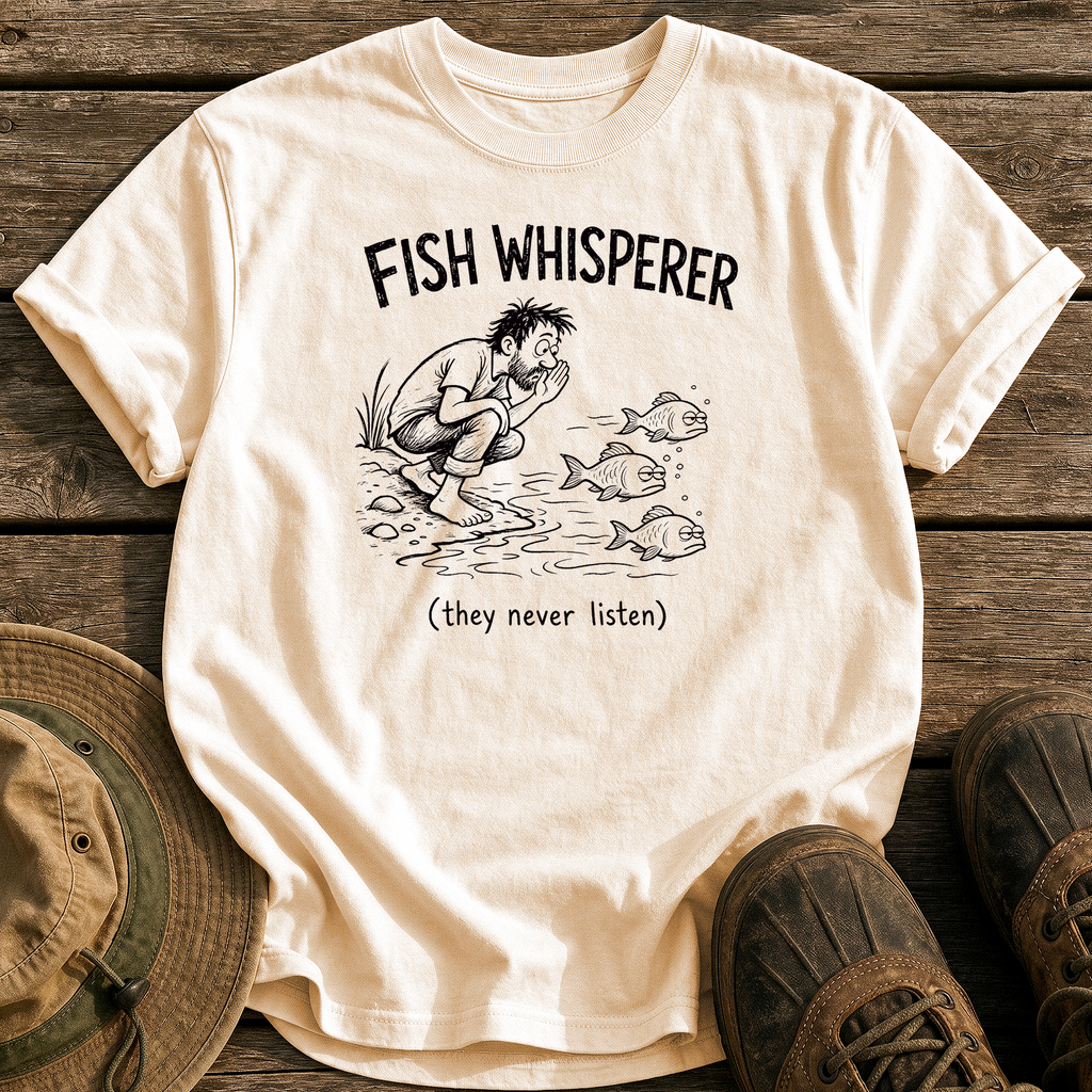 Fish Whisperer tee - Ivory - front
