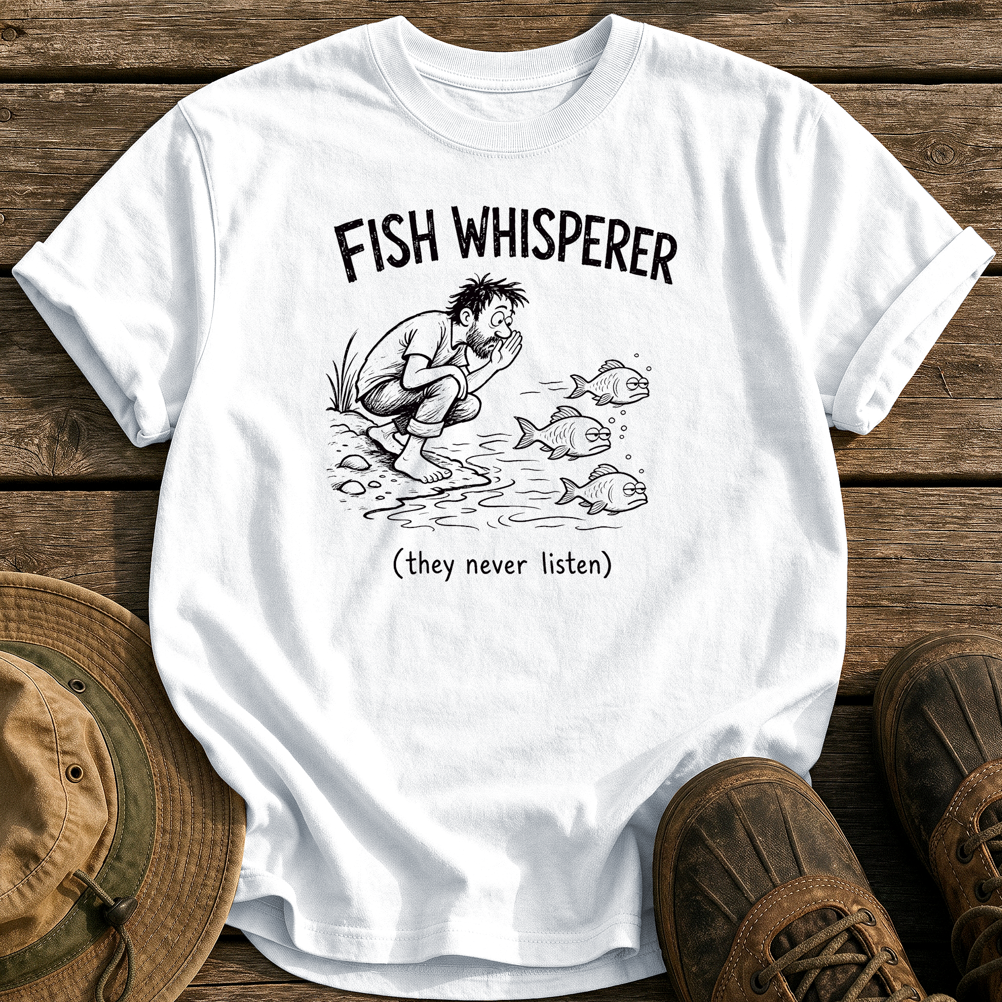 Fish Whisperer tee - White - front