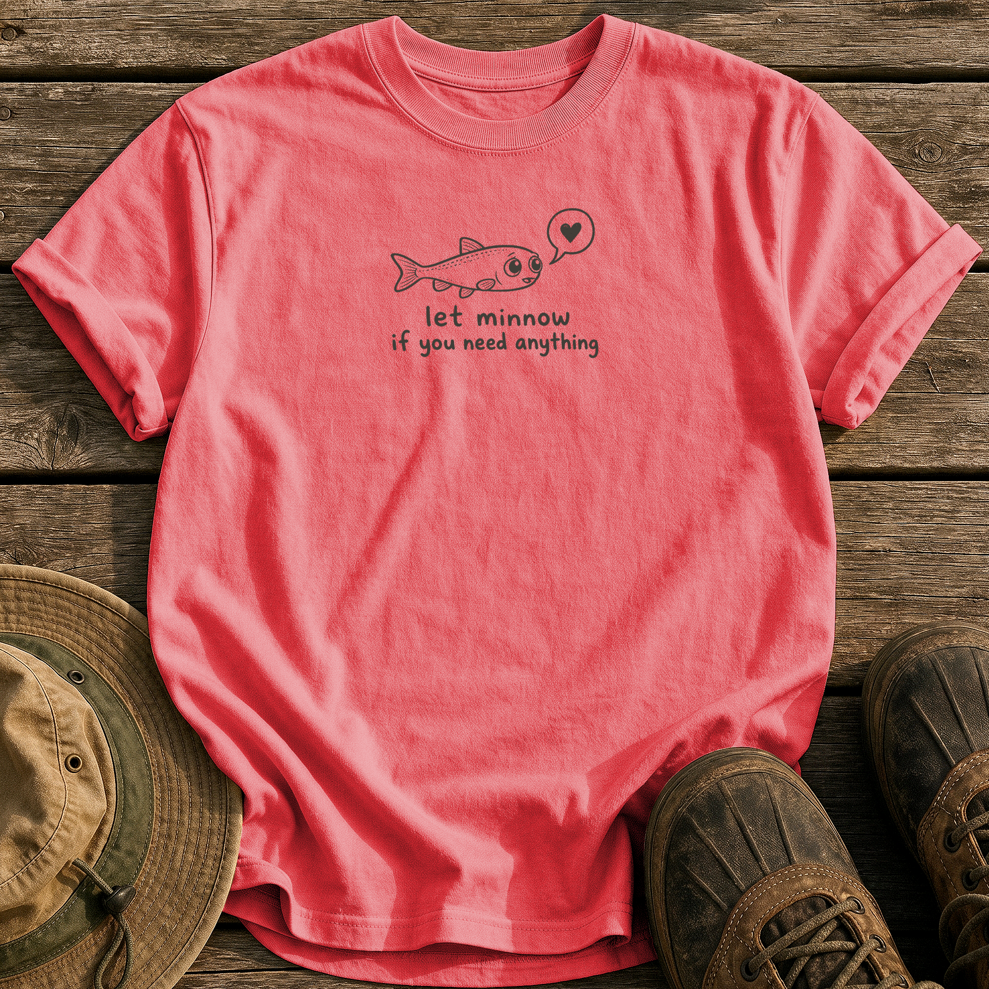 Let Minnow tee - Watermelon - front