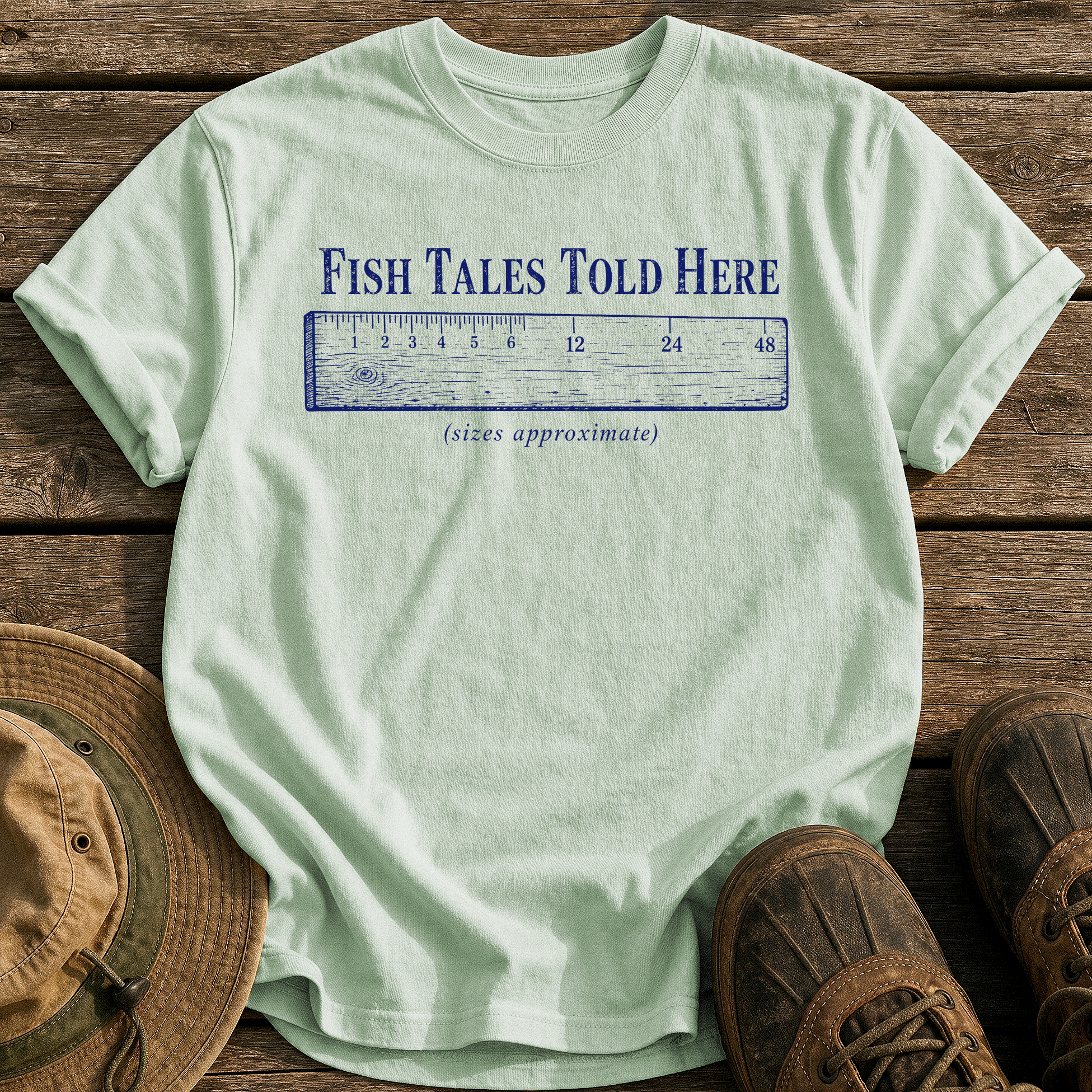 Fish Tales Told Here tee - Bay - front