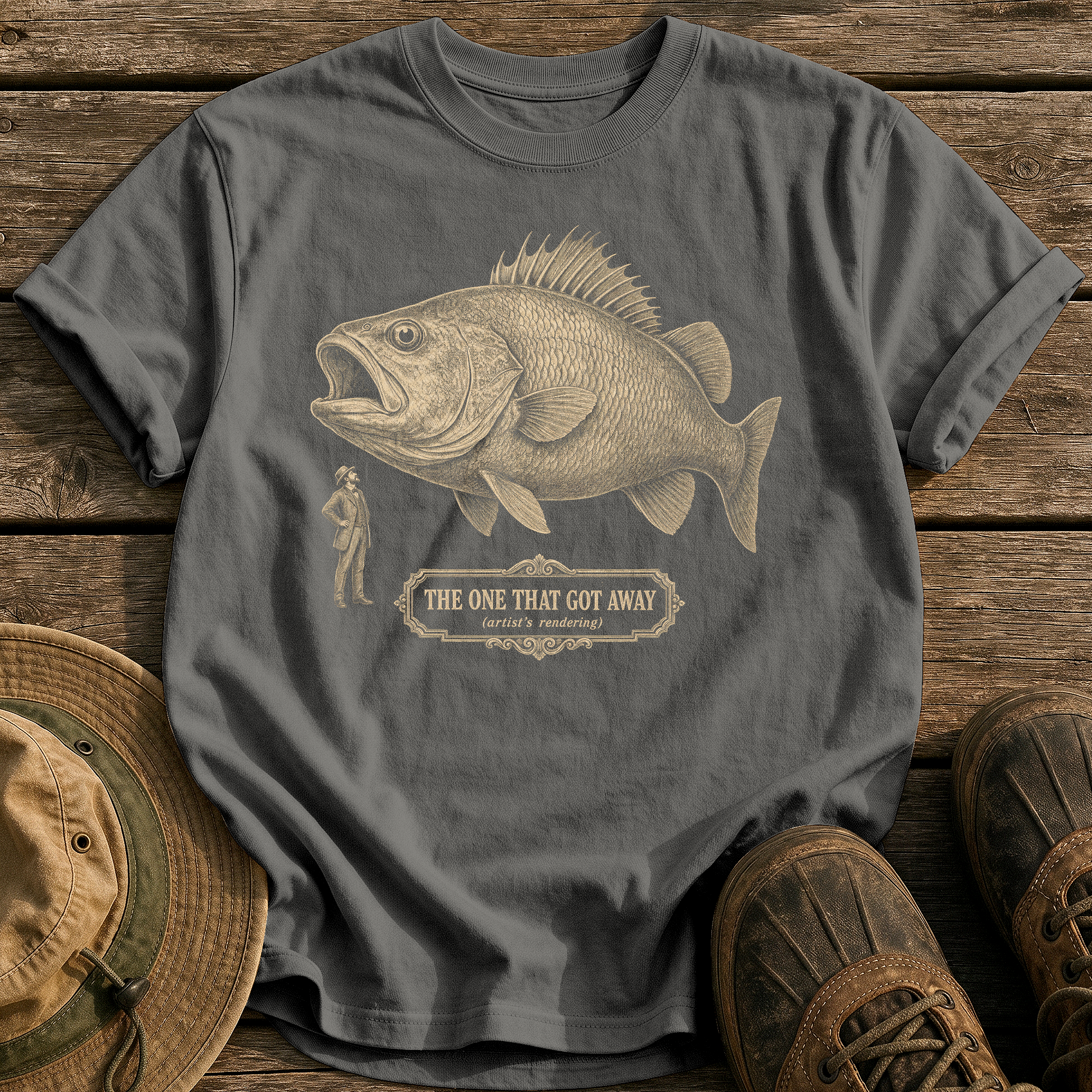 The One That Got Away tee - Pepper - front