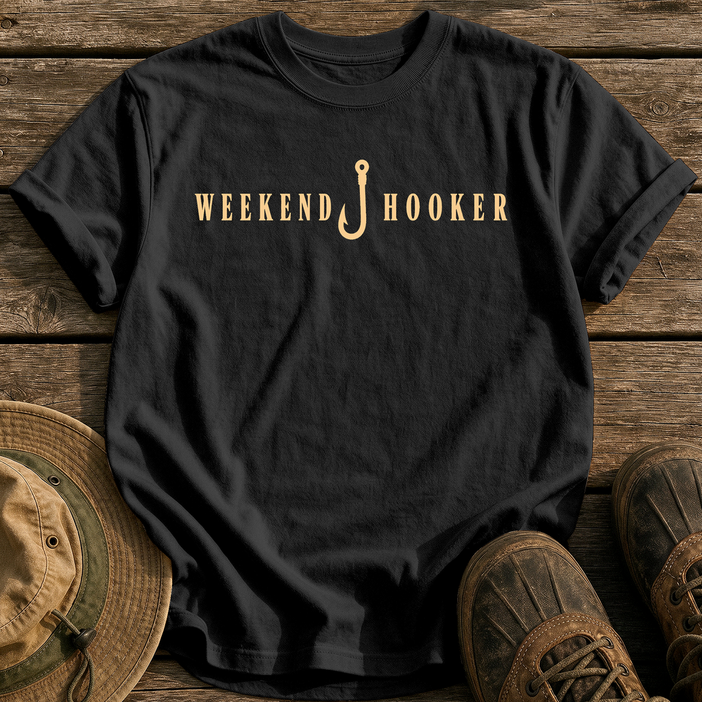 Weekend Hooker tee - Black - front