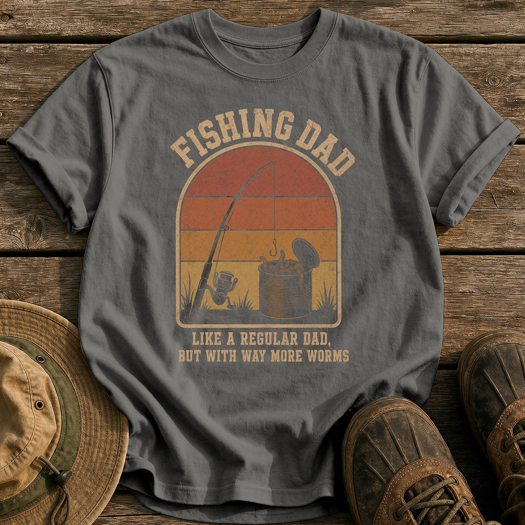 Fishing Dad tee - Pepper - front
