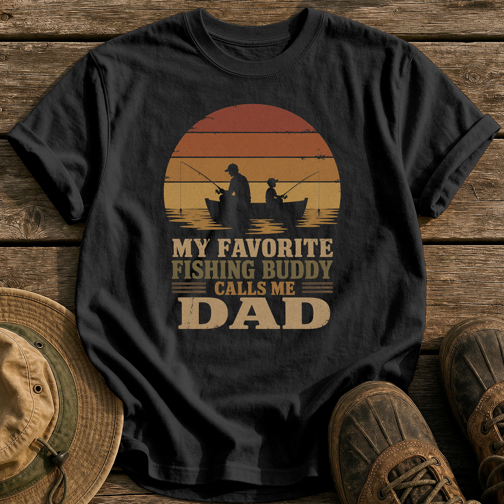 My Favorite Fishing Buddy tee - Black - front