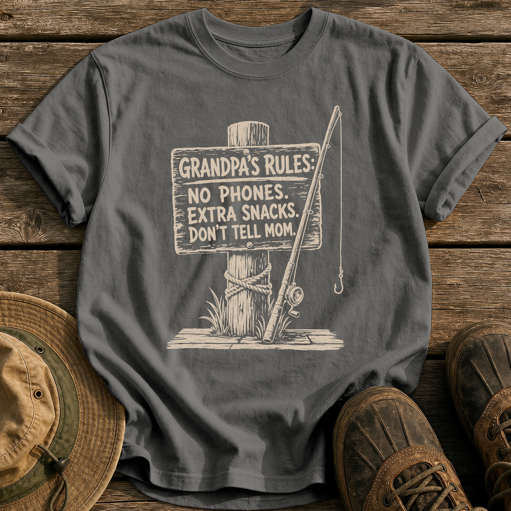 Grandpa's Rules tee - Pepper - front