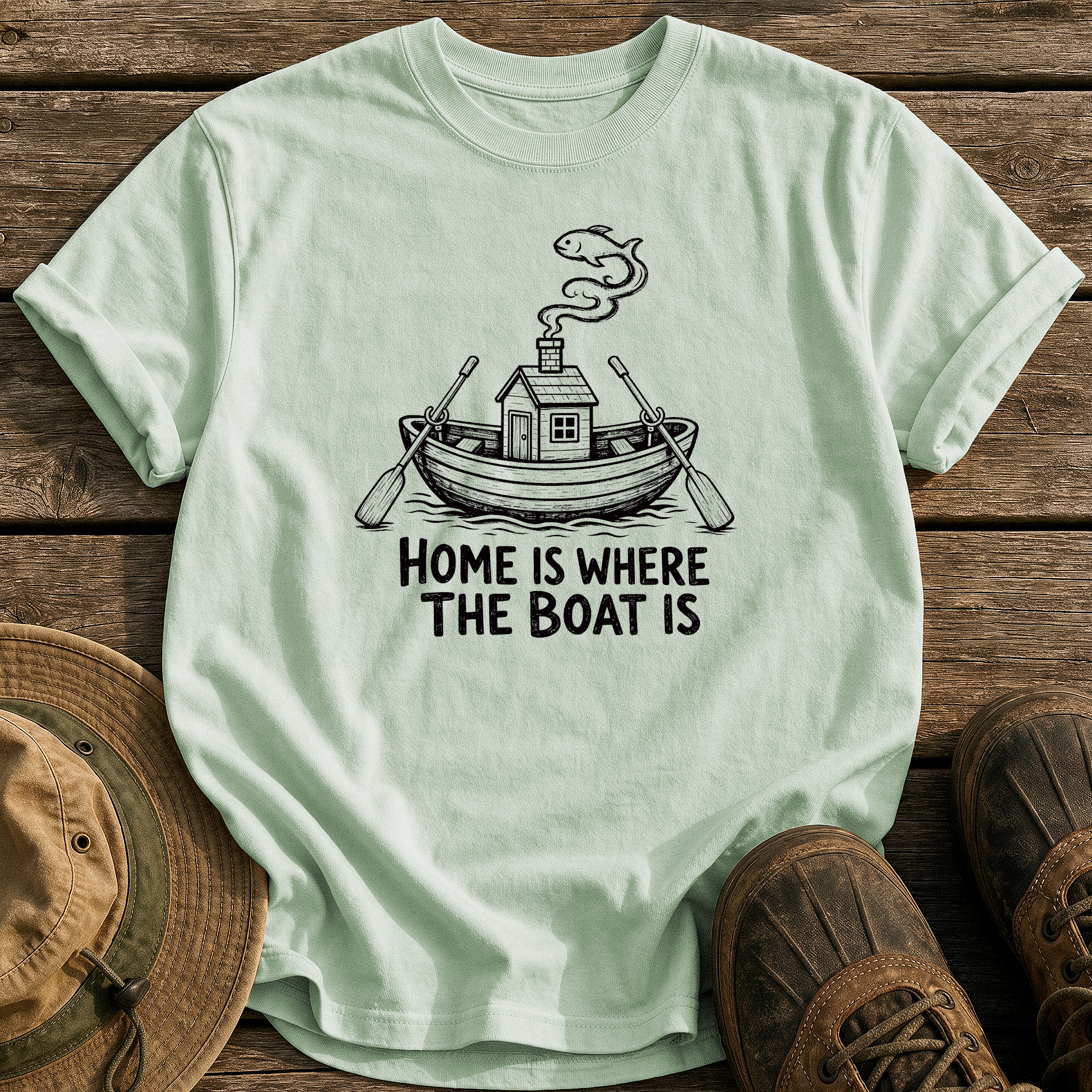 Home Is the Boat tee - Bay - front