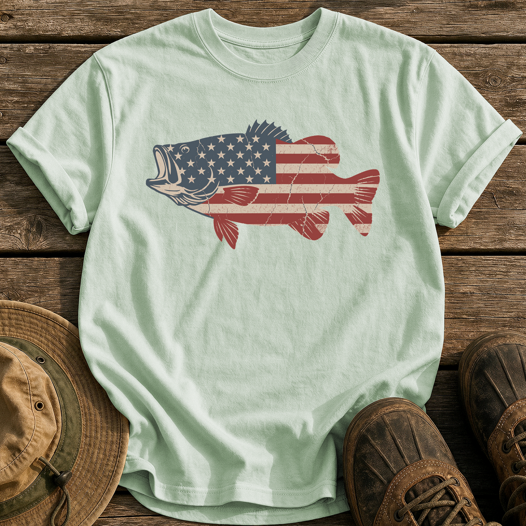 American Flag Bass tee - Bay - front