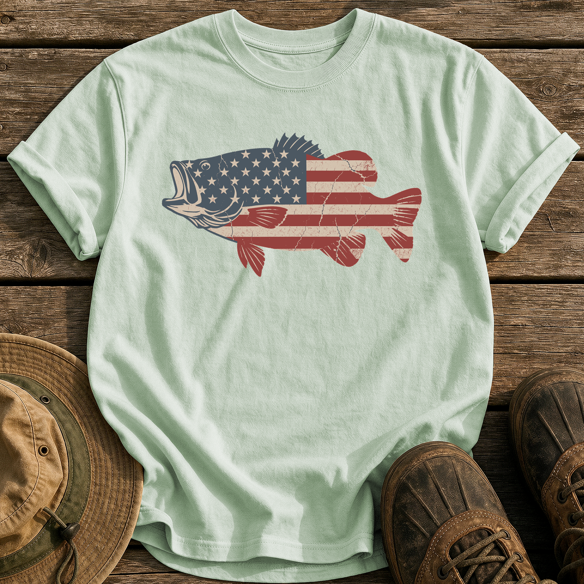 American Flag Bass tee - Bay - front