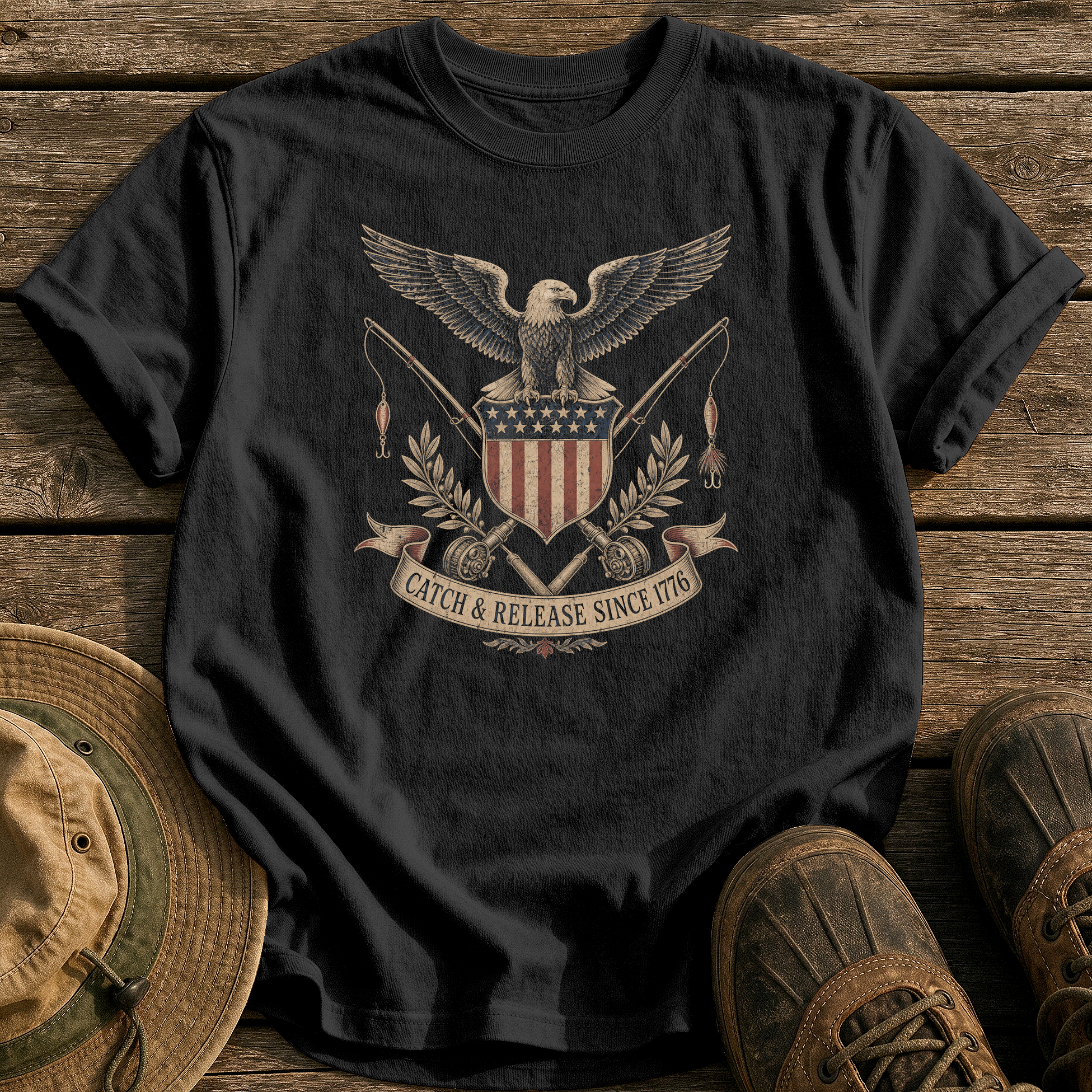 Catch & Release Since 1776 tee - Black - front