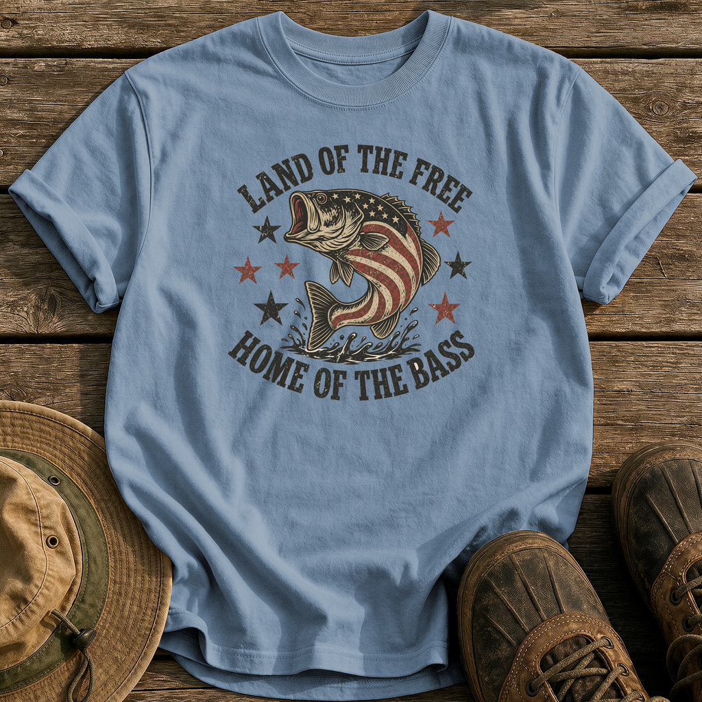 Land of the Free tee - Blue Jean - front
