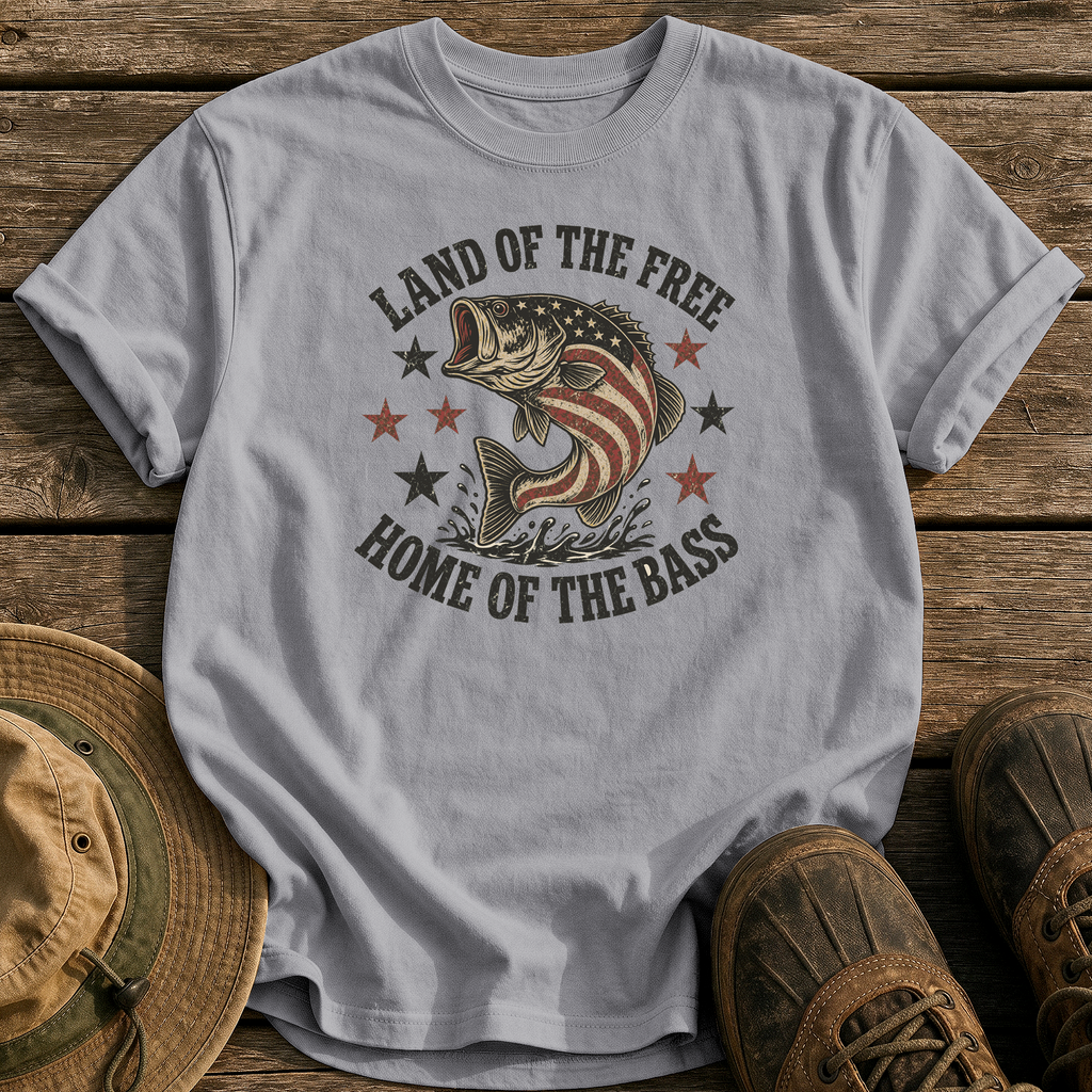 Land of the Free tee - Grey - front