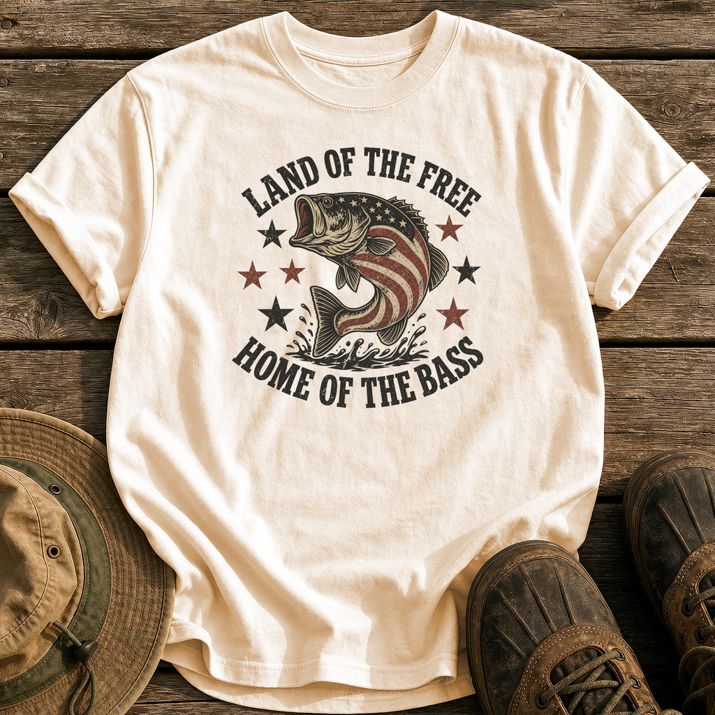 Land of the Free tee - Ivory - front